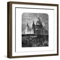 St Paul's Cathedral Illuminated for Thanksgiving Day, London, 1900-null-Framed Giclee Print
