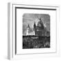 St Paul's Cathedral Illuminated for Thanksgiving Day, London, 1900-null-Framed Giclee Print