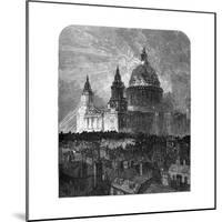 St Paul's Cathedral Illuminated for Thanksgiving Day, London, 1900-null-Mounted Giclee Print