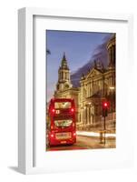 St. Paul's Cathedral in London at Dusk.-David Bank-Framed Photographic Print