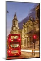 St. Paul's Cathedral in London at Dusk.-David Bank-Mounted Photographic Print