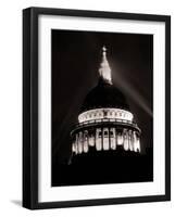 St. Paul's Cathedral in London Lit up at Night for Victory Day Celebrations, June 1946-null-Framed Photographic Print