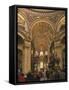 St. Paul's Cathedral Interior, London, England, United Kingdom, Europe-Nigel Blythe-Framed Stretched Canvas