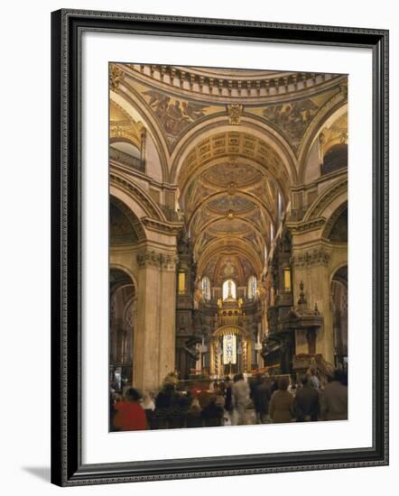 St. Paul's Cathedral Interior, London, England, United Kingdom, Europe-Nigel Blythe-Framed Photographic Print