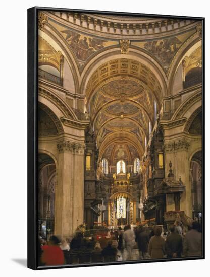 St. Paul's Cathedral Interior, London, England, United Kingdom, Europe-Nigel Blythe-Framed Photographic Print