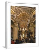 St. Paul's Cathedral Interior, London, England, United Kingdom, Europe-Nigel Blythe-Framed Photographic Print