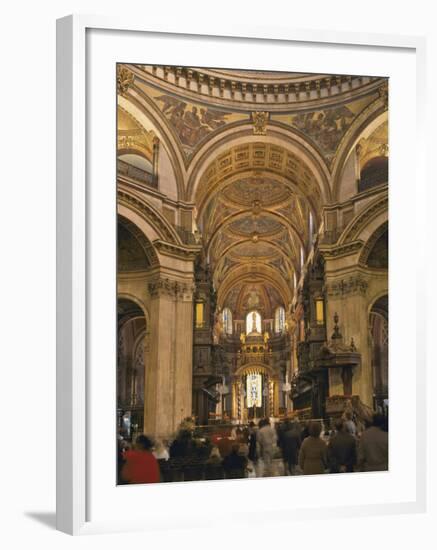 St. Paul's Cathedral Interior, London, England, United Kingdom, Europe-Nigel Blythe-Framed Photographic Print