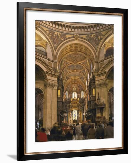 St. Paul's Cathedral Interior, London, England, United Kingdom, Europe-Nigel Blythe-Framed Photographic Print