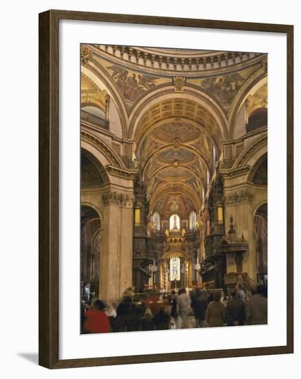 St. Paul's Cathedral Interior, London, England, United Kingdom, Europe-Nigel Blythe-Framed Photographic Print