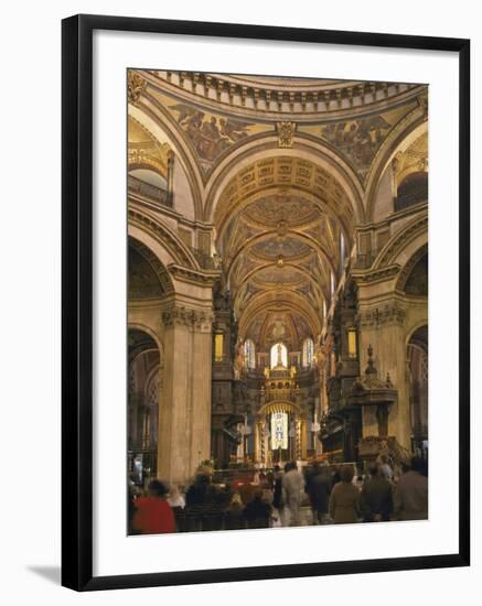 St. Paul's Cathedral Interior, London, England, United Kingdom, Europe-Nigel Blythe-Framed Photographic Print