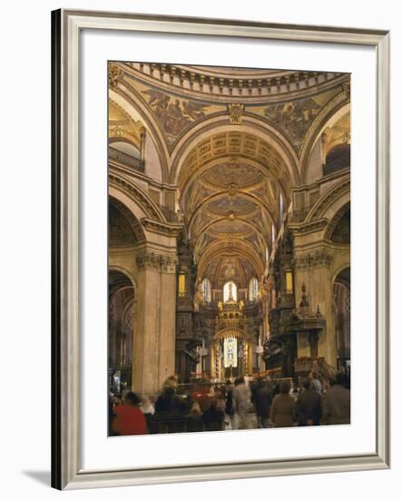 St. Paul's Cathedral Interior, London, England, United Kingdom, Europe-Nigel Blythe-Framed Photographic Print