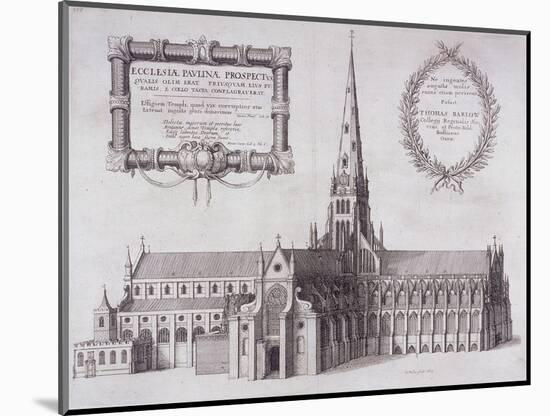 St Paul's Cathedral, London, 1657-Wenceslaus Hollar-Mounted Giclee Print