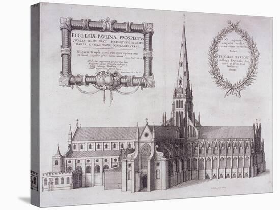 St Paul's Cathedral, London, 1657-Wenceslaus Hollar-Stretched Canvas