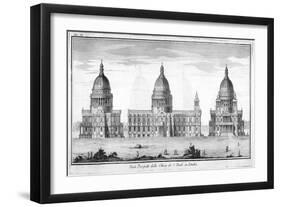 St Paul's Cathedral, London, 1742-null-Framed Giclee Print