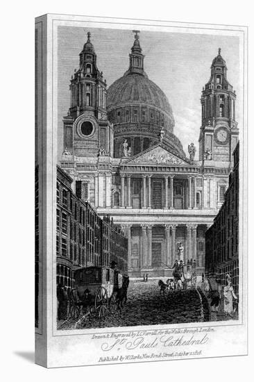 St Paul's Cathedral, London, 1816-JC Varrall-Stretched Canvas