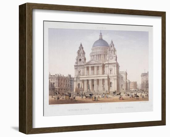 St Paul's Cathedral, London, C1855-Charles Riviere-Framed Giclee Print