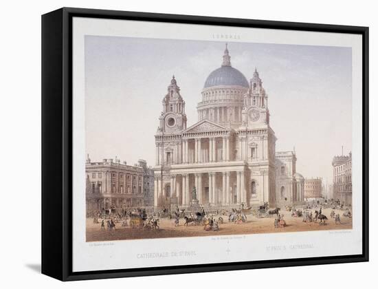 St Paul's Cathedral, London, C1855-Charles Riviere-Framed Stretched Canvas