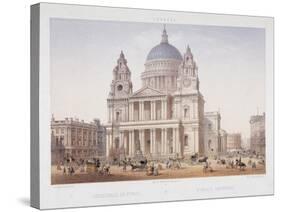 St Paul's Cathedral, London, C1855-Charles Riviere-Stretched Canvas