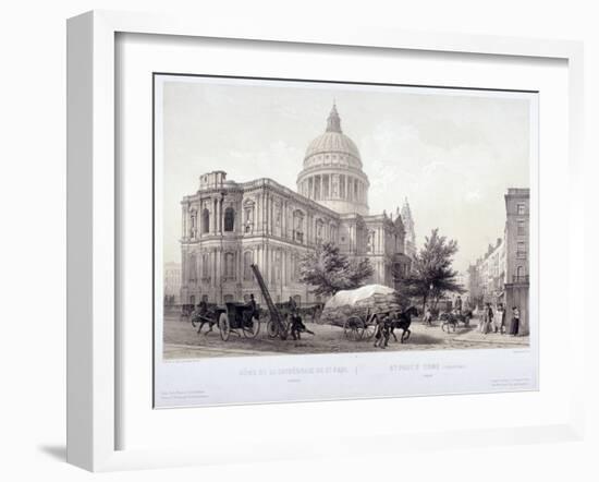 St Paul's Cathedral, London, C1855-Jules Louis Arnout-Framed Giclee Print