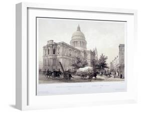 St Paul's Cathedral, London, C1855-Jules Louis Arnout-Framed Giclee Print