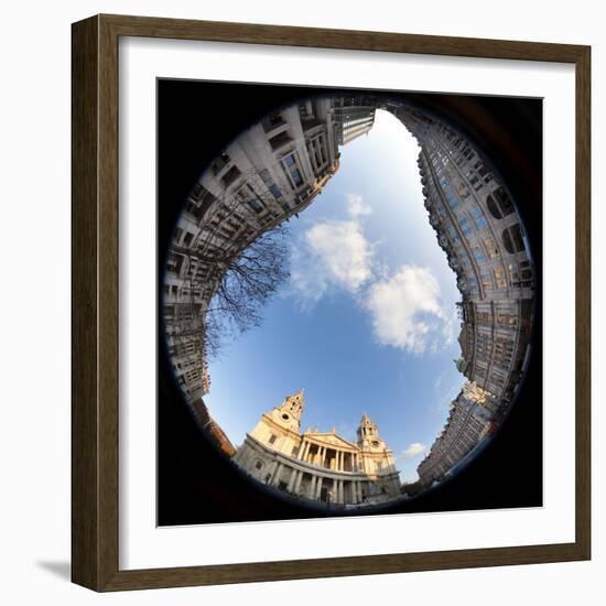 St. Paul's Cathedral, London, England (Fisheye View)-Jon Arnold-Framed Photographic Print