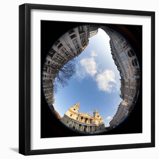 St. Paul's Cathedral, London, England (Fisheye View)-Jon Arnold-Framed Photographic Print