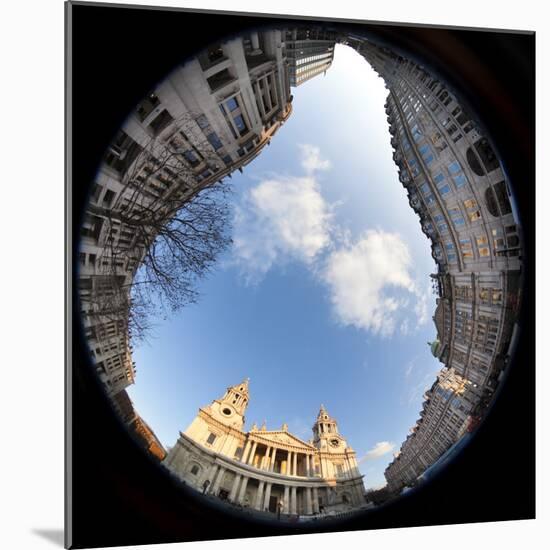 St. Paul's Cathedral, London, England (Fisheye View)-Jon Arnold-Mounted Photographic Print