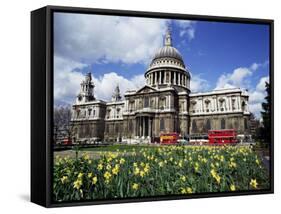 St. Paul's Cathedral, London, England, United Kingdom-Walter Rawlings-Framed Stretched Canvas