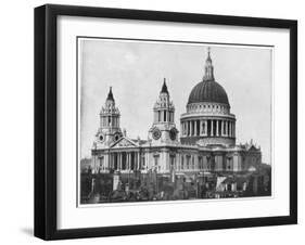 St Paul's Cathedral, London, Late 19th Century-John L Stoddard-Framed Giclee Print