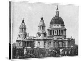 St Paul's Cathedral, London, Late 19th Century-John L Stoddard-Stretched Canvas