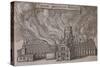 St Paul's Cathedral, London, on Fire, 1666-Wenceslaus Hollar-Stretched Canvas