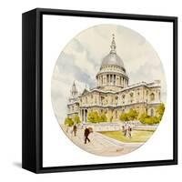 St Paul's Cathedral - London-Malcolm Greensmith-Framed Stretched Canvas