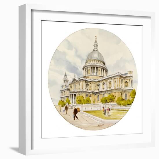 St Paul's Cathedral - London-Malcolm Greensmith-Framed Art Print