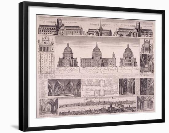 St Paul's Cathedral, London-David Loggan-Framed Giclee Print