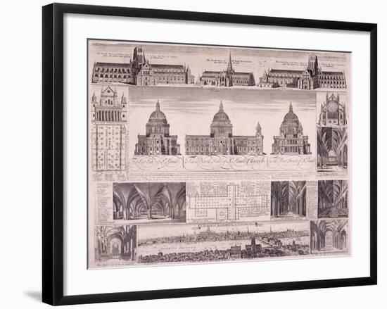 St Paul's Cathedral, London-David Loggan-Framed Giclee Print