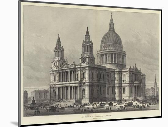 St Paul's Cathedral, London-Samuel Read-Mounted Giclee Print