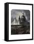St Paul's Cathedral on Thanksgiving Day, 1872-null-Framed Stretched Canvas