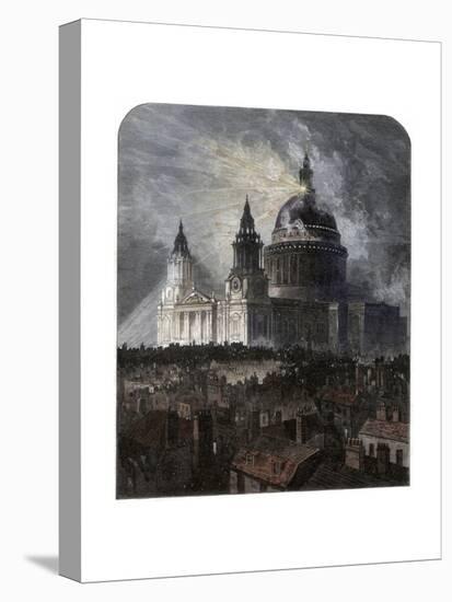 St Paul's Cathedral on Thanksgiving Day, 1872-null-Stretched Canvas