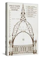 St Paul's Cathedral - Section Through Wren's Dome-null-Stretched Canvas