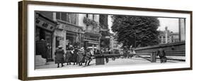 St Paul's Churchyard and a Tollgate, London, 1926-1927-Whiffin-Framed Giclee Print