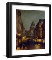 St. Paul's From Ludgate Circus-John Atkinson Grimshaw-Framed Giclee Print