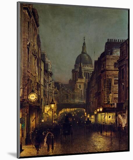 St. Paul's From Ludgate Circus-John Atkinson Grimshaw-Mounted Giclee Print
