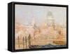 St. Paul's from the River: Morning Sun in Winter-Henri Eugene Augustin Le Sidaner-Framed Stretched Canvas