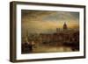 St. Paul's from the River Thames, 1877 (Oil on Canvas)-Henry Dawson-Framed Giclee Print