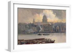 St.Paul's from the River-George Hyde Pownall-Framed Giclee Print