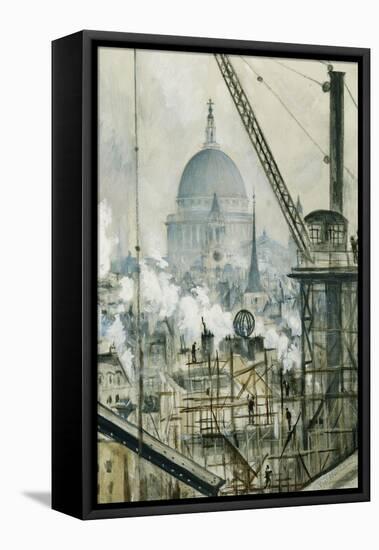 St. Paul's from the Telegraph Building, Fleet Street-Christopher Richard Wynne Nevinson-Framed Stretched Canvas