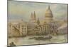 St. Paul's, from the Thames-English School-Mounted Giclee Print