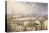 St Paul's from Waterloo Bridge-Auguste Ballin-Stretched Canvas