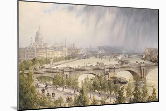 St Paul's from Waterloo Bridge-Auguste Ballin-Mounted Giclee Print
