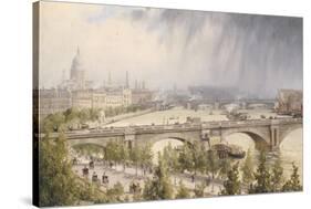 St Paul's from Waterloo Bridge-Auguste Ballin-Stretched Canvas